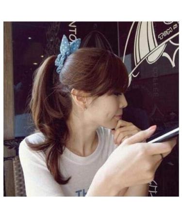 20 Cute Rabbit Ears Hair Bands - Elastic Ponytail Holders for Women & Girls - Colorful Stretch Hair Ties & Accessories - Buy Online on GoSupps.com