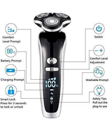 Buy Professional 4D Electric Head Shaver for Bald Men - Rechargeable USB Hair Clipper & Trimmer - Buy Online on GoSupps.com