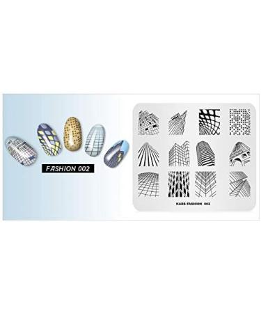 Alexnailart Nail Art Stamping Plate Fashion Building Lattice Template Image Plate Nail Art Tools (FA002) - Buy Online on GoSupps.com