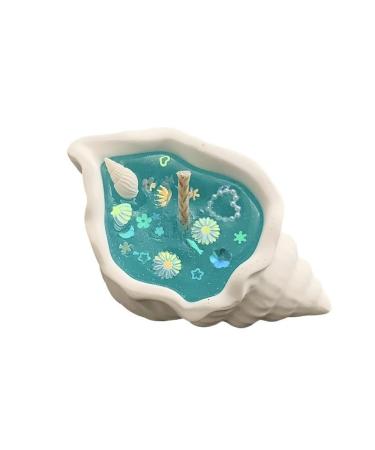 Marine-Themed Wax melt Starfish and Seashell-Shaped Scented Candles 4 in 1 (Baby Blue)