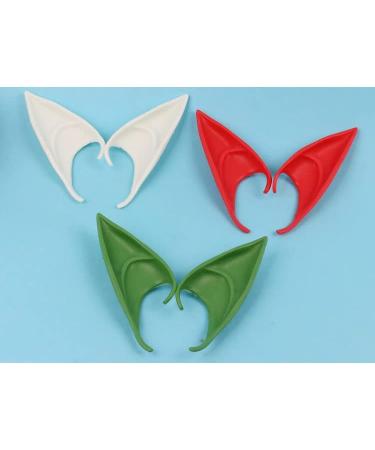 Sither Elf Ears Pack for Women and Girls - Cosplay Halloween Party Costume Accessories - 2 Pairs Green Fairy Masquerade Vampire Ears - Buy Online on GoSupps.com