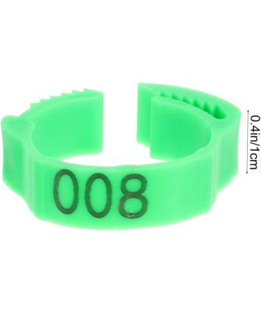 FOMIYES 200 Pcs Chicken Foot Ring Snap Tool Chicken Ankle Bands Foot Mark Ring with Numbers Rooster Charm 2X2X1CMx2pcs Greenx2pcs - Buy Online on GoSupps.com