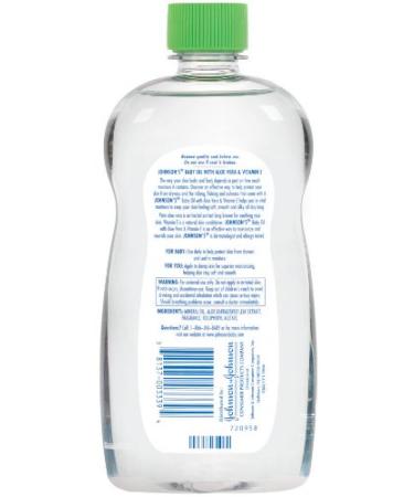 Johnson's Baby Oil with Mineral Oil, Vitamin E, and Aloe Vera - 20 Fl Oz (Pack of 1) - Buy Online on GoSupps.com