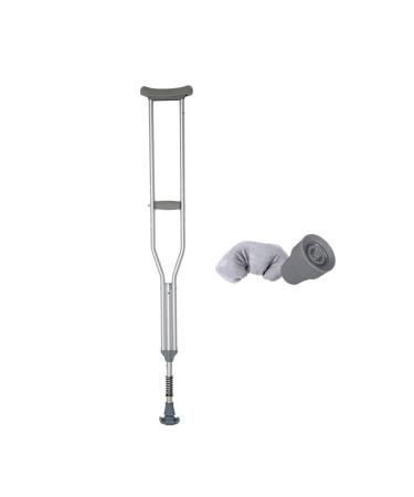 Crutches for Adults Underarm Handicapped Crutches/Canes for Disabled Persons Free Retractable Springs Adjustable Range 95-146 Cm - A Pair Great for Travel or Work (Double) Selfless dedication