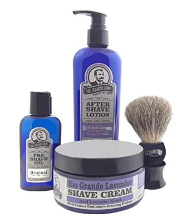 Colonel Conk Model 4010 Rio Grande Lavender 4pc Shave Kit with Brush