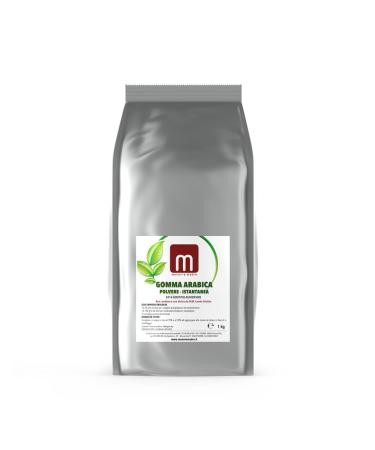 Materiamadre Powdered Arabica rubber food additive E414 in a 1 kg coupled bag