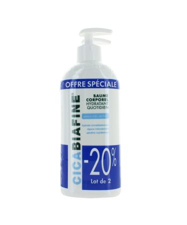 CicaBiafine Daily Moisturizing Body Balm Pack of 2 x 400 ml