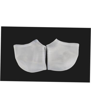 FRCOLOR 1 Pair Moisturizing Heel Sock Gelt Silicone Heal Dry Cracked Heels Silicone Heel Protector Heel Cups for Heel Pains Silicone Socks Men and Women Protective Agent White Breathable - Buy Online on GoSupps.com