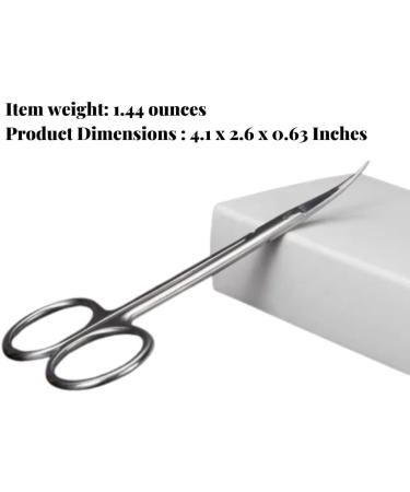 High Grade 440C Japanese Steel Cuticle Scissors - Precise Pointed Tip for Men and Women - Manicure, Pedicure, Eyebrow, Nail Trimming, Eyelash, Dry Skin - Matte Silver - Buy Online on GoSupps.com
