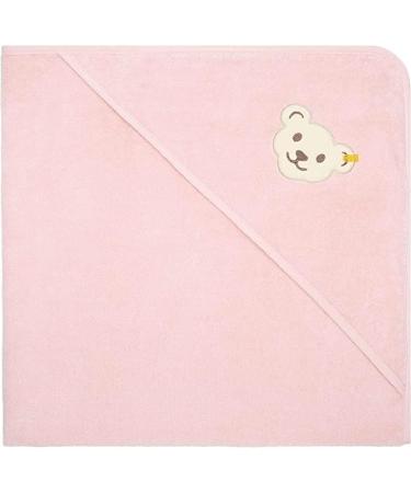 Lalalo Steiff Pink Hooded Bath Towel for Girls - Personalized Embroidered Baby & Children Terry Towel 100x100 cm - Buy Online on GoSupps.com