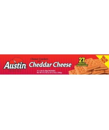 Cheddar Cheese Austin Cheese Crackers 1.38 oz - 27 Count (Pack of 2) - Buy Online on GoSupps.com