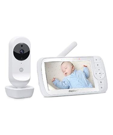 Motorola Nursery Ease 35 - Baby Monitor with Camera - 5.0 Inch Video Baby Monitor Display - Night Vision Bidirectional Communication Lullabies Zoom Room Temperature Monitoring - White