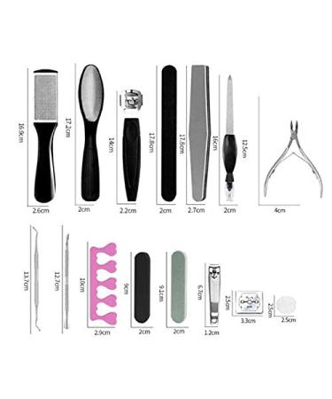 21-in-1 Professional Pedicure Set - Stainless Steel Foot Care Kit for Cornea Removal & Foot Health - Buy Online on GoSupps.com