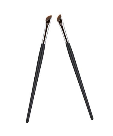 Beavorty Eye Makeup 2pcs Eyebrow Brush Angled Eyebrow Brush Flat Eyeliner Brush Angled Eyeliner Brush Eye Liner Brush