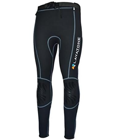 LayaTone 3mm Neoprene Wetsuit Pants for Men and Women | Diving, Surfing, Canoeing | Black XX-Large - Buy Online on GoSupps.com