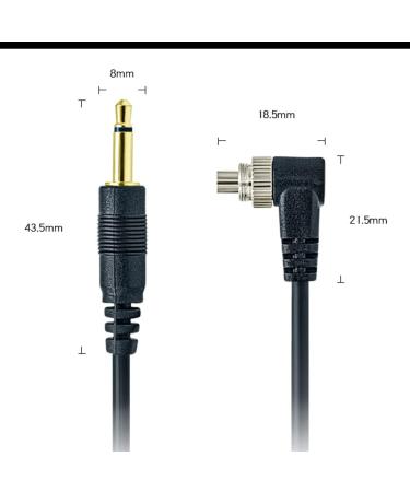 3.5mm Plug Male Flash PC Sync Coiled Cable 12 inch for Studio Photography - Buy Online on GoSupps.com