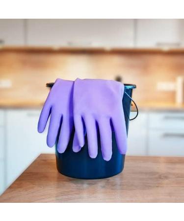 Buy Spontex Extra Comfort XL Household Gloves - Premium Cleaning Gloves with Soft Textile Lining 30 C Washable Purple - 1 Pair (Pack of 2) - Buy Online on GoSupps.com