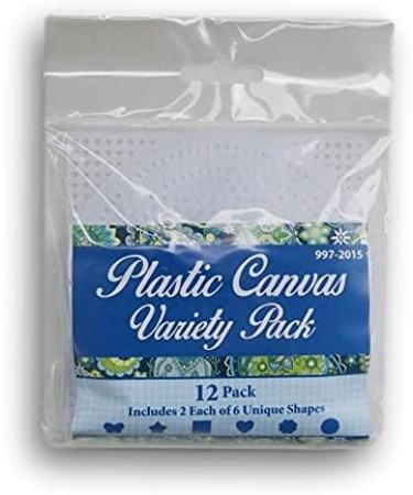 Plastic Canvas Variety Pack - Circle, Square, Heart, Star, Flower & Butterfly - 12 Pieces - 2.25 to 4.25 inches - Buy Online on GoSupps.com