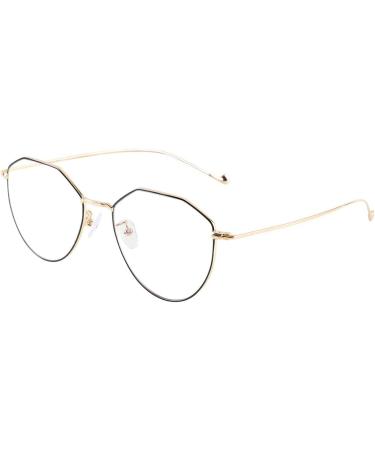 Cyxus Blue Light Filter Glasses for Women - Lightweight Geometry Fashion Eyewear (8009-Blackgold) - Protect Your Eyes with Style - Buy Online on GoSupps.com