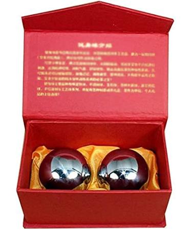 Zhangzong qi gong balls sound balls BAODING Balls Massageballs Chinese health balls for hand therapy/training stress balls baoding balls made of stainless steel with a carrying bag (size: 53cm)