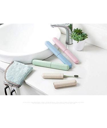 Eco-Friendly 4-Part Toothbrush Case - Wheat Straw Travel Storage for School Camping & Adventure - Buy Online on GoSupps.com