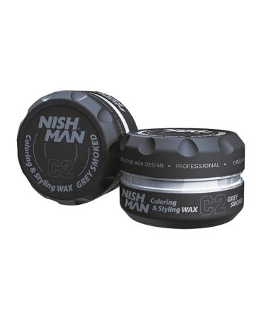 nishman Hair Premium Coloring Wax C2 Smokedv Grey