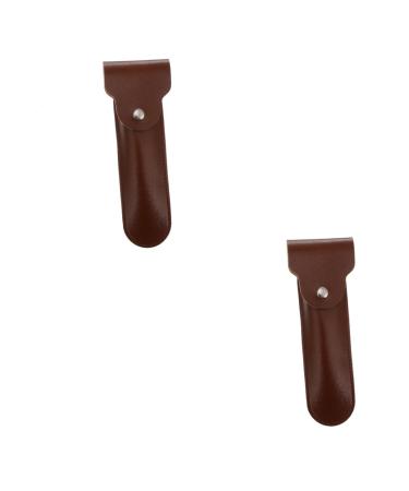 Minkissy 2st razor holster razor plane pocket razor pocket razor storage rash shaver rash shaver leather leder case portable razor box protective box leather case double -edged PU