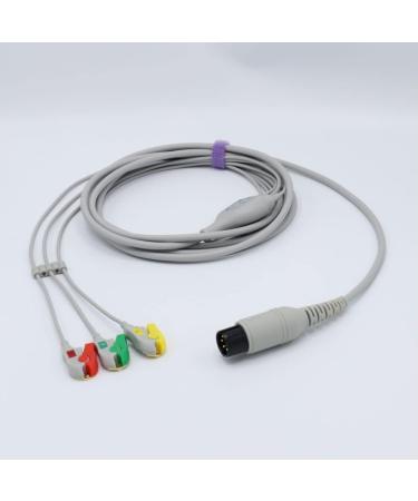 Sino-k Compatible PH Direct-Connect ECG Cable - 12 Pin 3 Leads Fixed Pinch Plug IEC Standard CE/FDA Approved - International Shipping Available - Buy Online on GoSupps.com