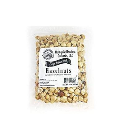 Holmquist Hazelnuts Dry (AIR) Roasted Hazelnuts | Unsalted | NON-GMO, GLUTEN FREE, KOSHER, RESEALABLE, KETO-FRIENDLY | GROWN IN USA |1 LB Bag 1.0 Pounds