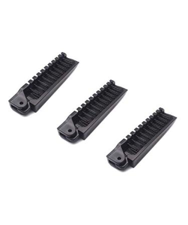 Aeyistry 3 Pcs Portable Travel Hair Comb Brush Foldable Massage Hair Comb Anti-static Hairdressing Tools Set(Black)