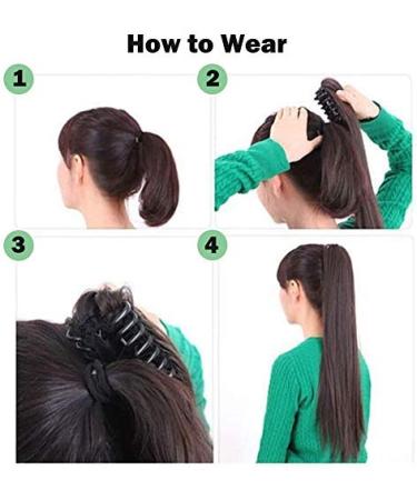 SEGO Ponytail Extension - Real 100% Remy Hair Clip-In Braid Black #1 14 (35cm) 105g - International Shipping Available - Buy Online on GoSupps.com