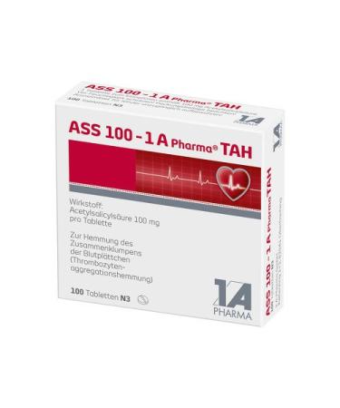 ASS 100 mg - 1 A Pharma TAH tablets 100 tablets
