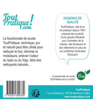 Toutpratique Organic Baking Soda - Scouring Cream Cleans Blackened Teapot Deodorizes Fabric - 700g Reusable Pot -Na - Buy Online on GoSupps.com