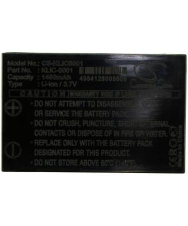 Sanyo Replacement Battery for Xacti DMX-FH11 VPC-HD2000A VPC-FH1A | Compatible NVP-D7 DB-L50 - 1400mAh | International Shipping - Buy Online on GoSupps.com
