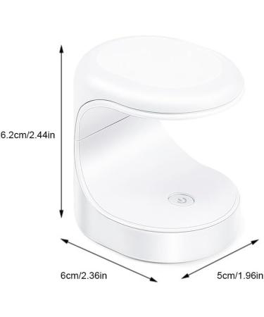 dijiusidy Nail Dryer LED Shaped DIY Travel Pocket Manicure Lamp Machine Home Professional Glue Gel Polish Single Fingernail Light White - Buy Online on GoSupps.com