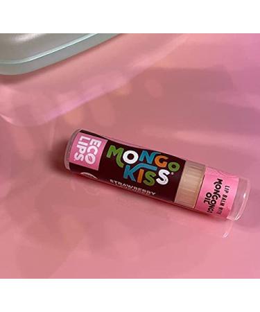 Eco Lips Mongo Kiss Organic Lip Balm 4 Pack - Blood Orange Yumberry Strawberry Lavender Black Cherry - USDA Organic - Made in USA - Soothe Dry Lips - Buy Online on GoSupps.com