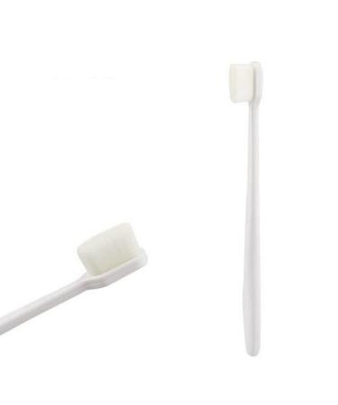 Suicra toothbrushes 1 pieces micron ultra-fine soft toothbrush mio. nano borstle protect gumtooth deep cleaning portable travel brush (color: white)