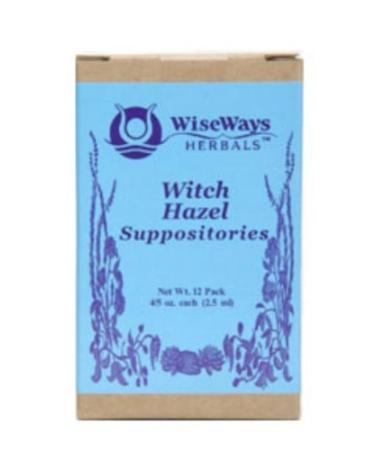 WiseWays Herbals Witch Hazel Suppositories 12 Pack 2.5 ml Each