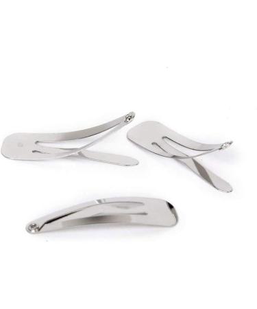 50PCS Metal Silver Tone Snap Hair Clips Waterdrop Shape Hair Barrettes Bowknot Accessories for Kids Children Headwear - Buy Online on GoSupps.com