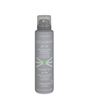 L'Erbolario Acide Hyaluronique D odorant nergisant pour homme 125 ml avec 3 acides hyaluroniques l'extrait ferment de feuilles de myrte et de feuilles de lentille anti-taches 24h