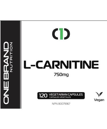 One Brand Nutrition L-Carnitine 750 mg (120 Caps) | Vegan - Buy Online on GoSupps.com