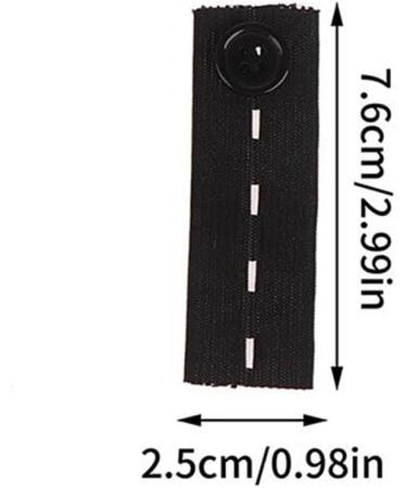 COEAYO 4PCS Elastic Waistband Extenders - Adjustable Button Extenders for Jeans | Black Waistband Expanders for Men and Women - Buy Online on GoSupps.com