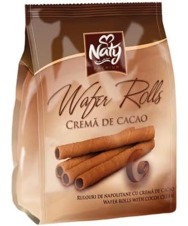 Naty Premium Wafers Rolls Cr me de Cacao Gaufres petits pains cr me au cacao 4 x 100 g + Italian Gourmet Polpa 400 g - Buy Online on GoSupps.com