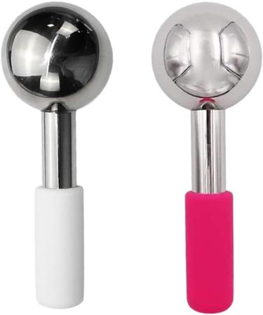 Face Ice Ball Stainless Steel Facial Massage Roller - 2pcs Facial Ice Massager for Beauty & Skincare - Buy Online on GoSupps.com