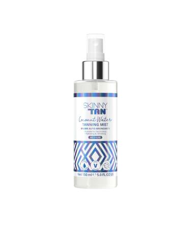 Skinny Tan Coconut Water Tanning Mist - Refreshing Non-Sticky and Fast Absorbing Formula - Formulated with Ultra-Hydrating Coconut Water - Delicious Tropical and Vanilla Scent - Medium - 5 oz