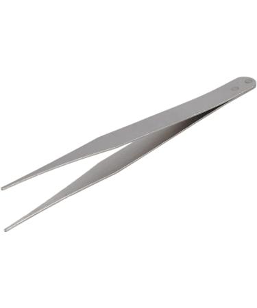 2X Stainless Steel Pointed Straight Tweezers - 4.5 Inch Precision Silver Tools for Beauty & Crafts - Buy Online on GoSupps.com