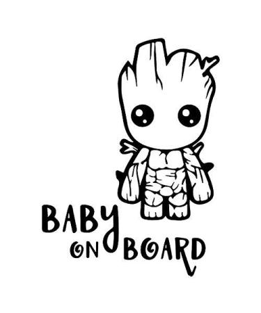 Vinyl sticker Baby Groot on board Baby Groot on Board various sizes