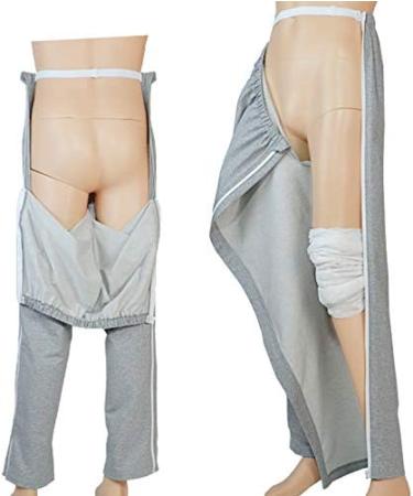 BIHIKI Patient Pants for Disability Elderly Surgery Patients - Easy Wear & Take Off, Hospital/Home Nursing Aid Suit for Fracture Bedridden Patients, Size M (1 Pack) - Buy Online on GoSupps.com