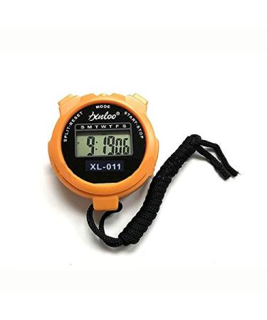 LCD Display Stopwatch Counter Timer Digital Sport Date Alarm Chronograph Compass Multi Function Chronograph Fitness Coach Refrees Orange
