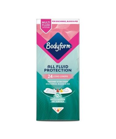 BODYFORM Dailies Extra Protection Long Panty Liners 24'S (0% VAT) (Pack of 1) 1 count (Pack of 1)